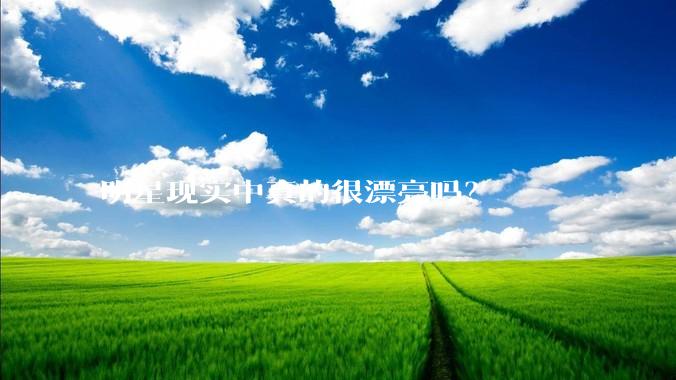 明星现实中真的很漂亮吗？